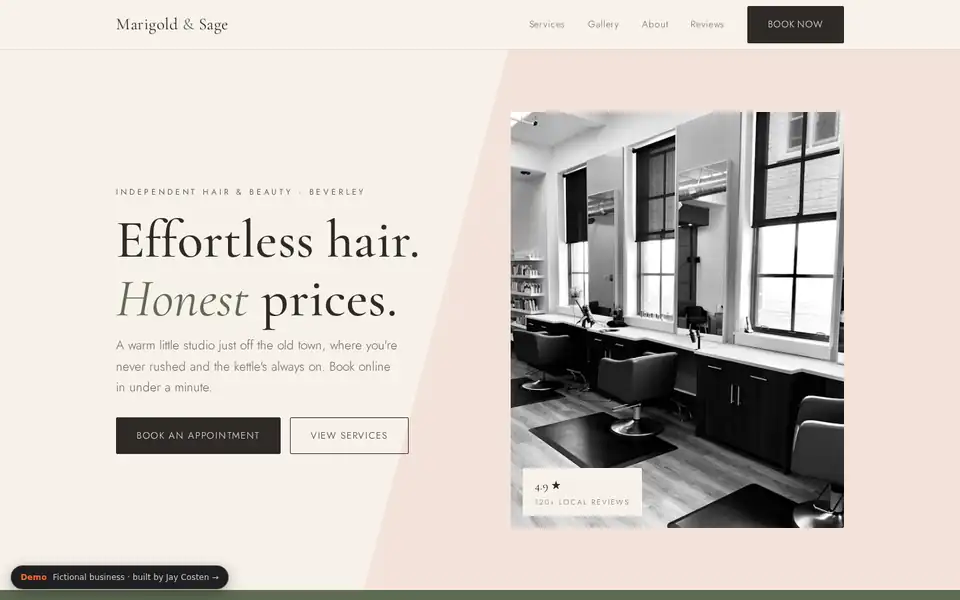 Marigold & Sage demo homepage